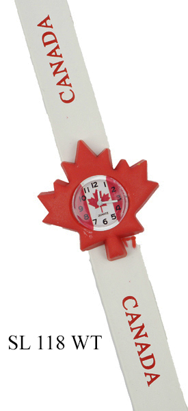 SL 118WT White Canada Flag Maple Leaf \"Canada\"